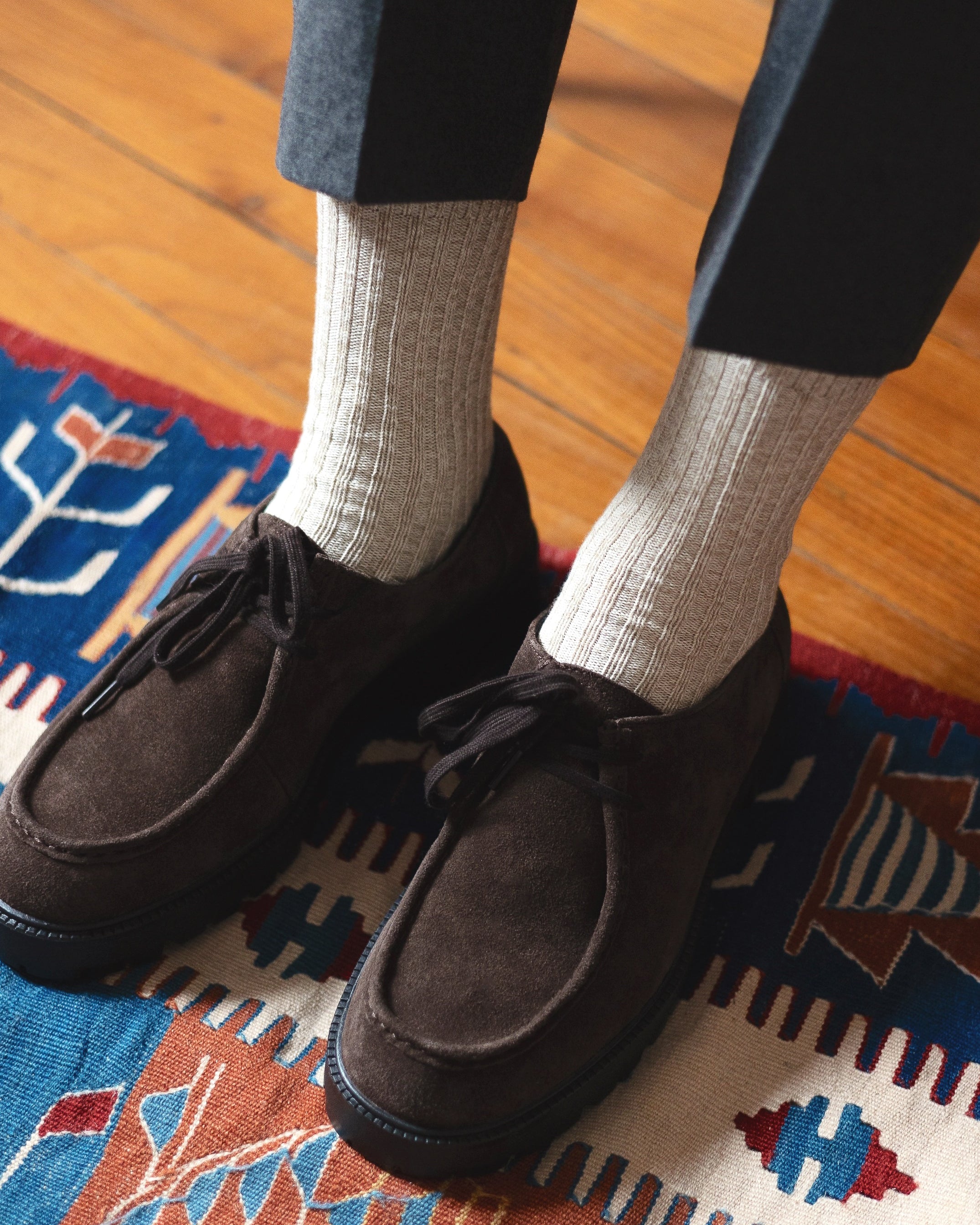 Melange cotton blend socks