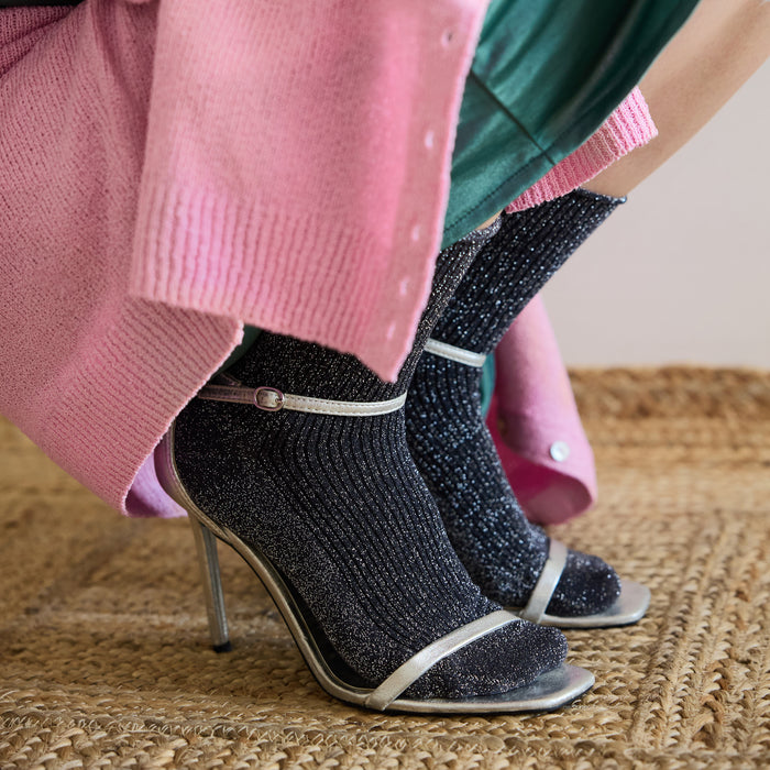 KLUE Glitter Lurex socks in eco-friendly Lyocell | Grey