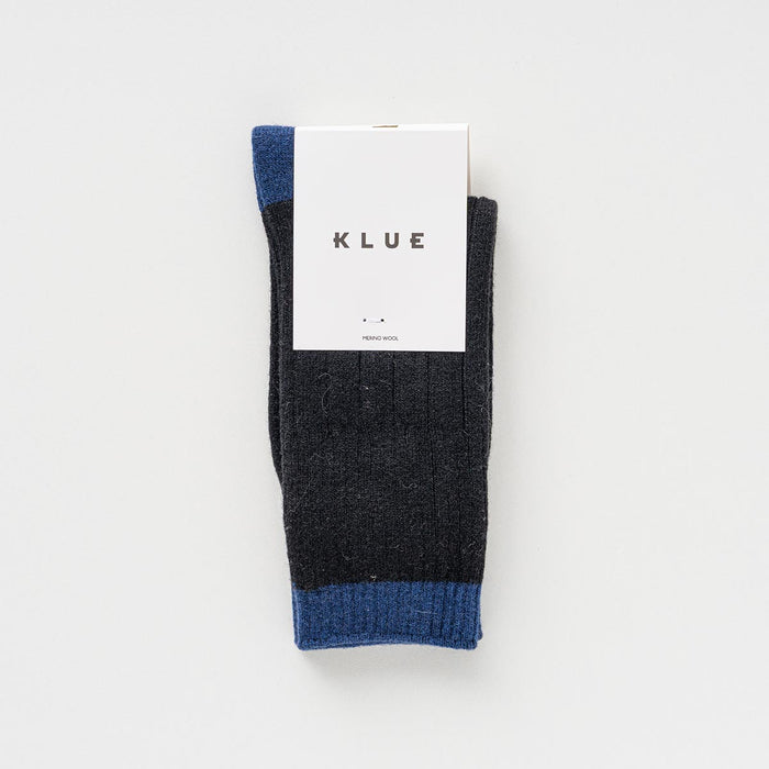 KLUE Merino Wool socks with Bands | Black and blue