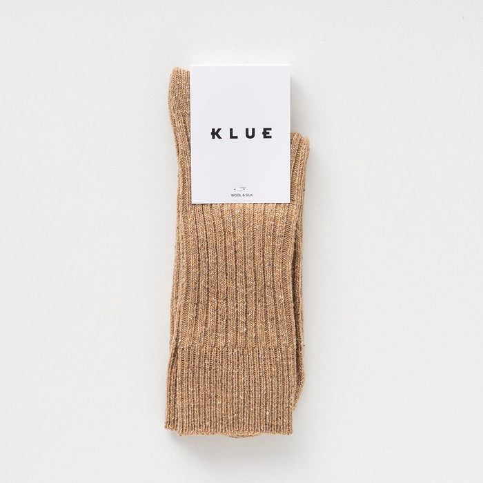 KLUE Silk and Wool DUST STAR socks | Beige