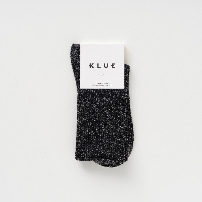 KLUE Glitter Lurex socks in eco-friendly Lyocell | Black