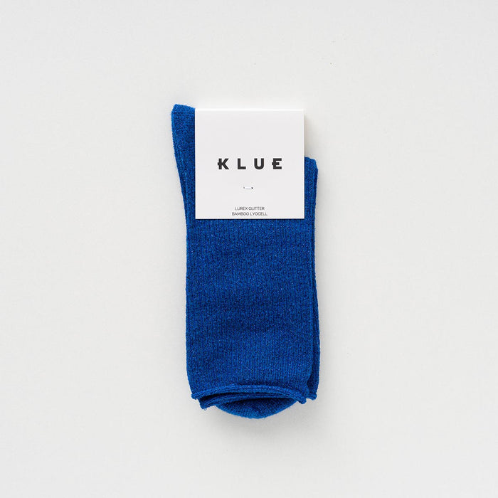 KLUE Glitter Lurex socks in eco-friendly Lyocell | Electric blue