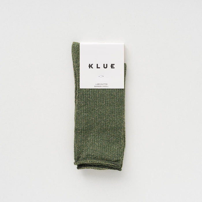 KLUE Glitter Lurex socks in eco-friendly Lyocell | Khaki