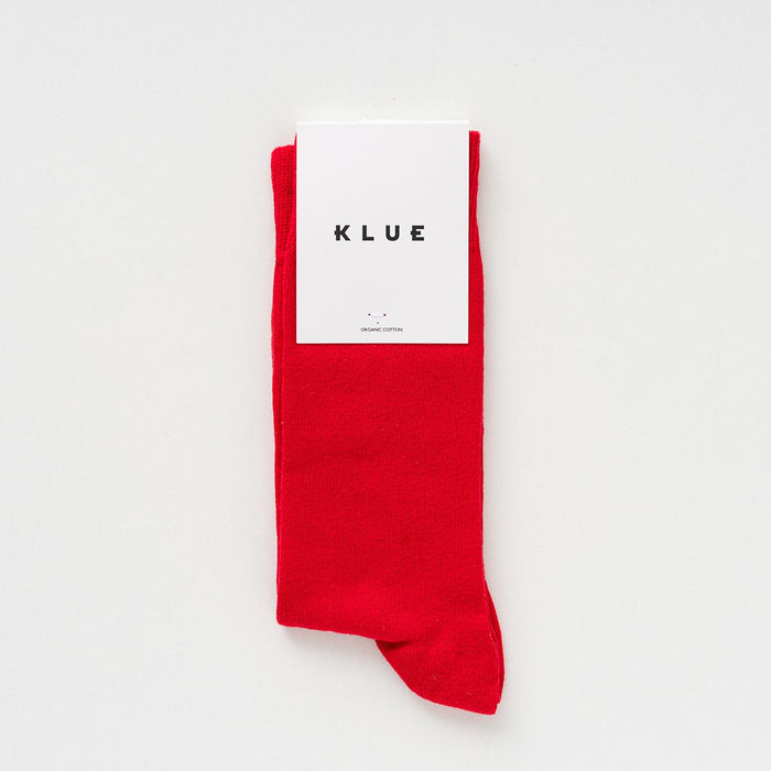 KLUE Organic solid Socks | Red