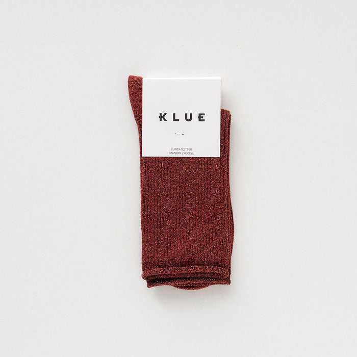 KLUE Glitter Lurex socks in eco-friendly Lyocell | Red