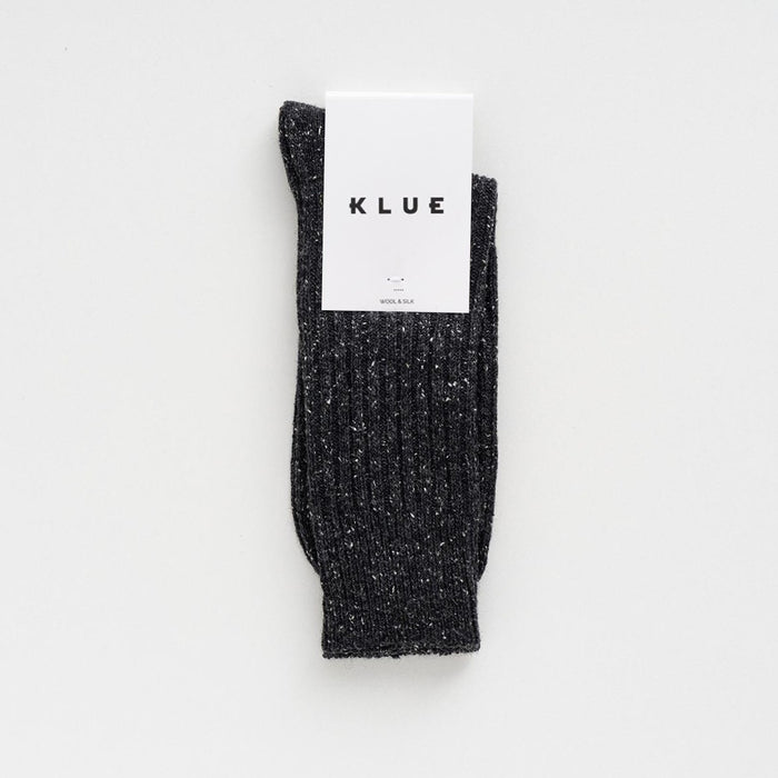 KLUE Silk and Wool DUST STAR socks | Black